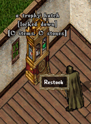 The "Restock" context menu option